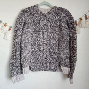 Stella McCartney Wool Cable Chunky Knit Crewneck Sweater Long Sleeve Kids 14